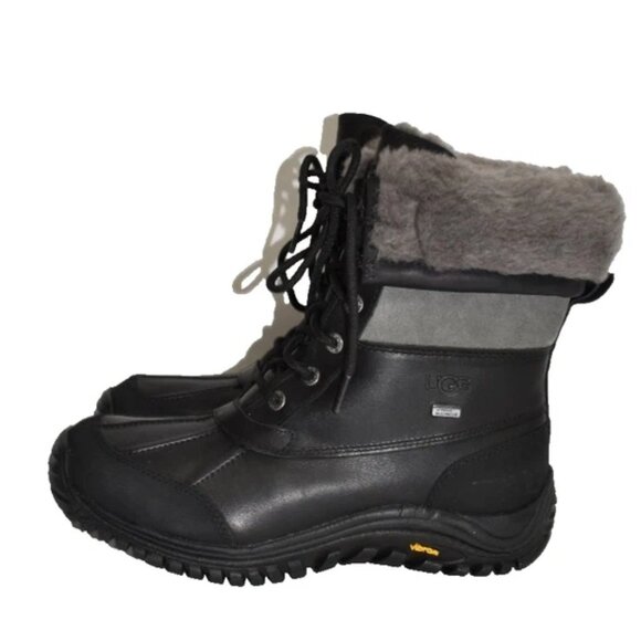 MWT $280 UGG Women's Adirondack III Boot WATERPROOF LEATHER BLACK 10 US (DC10) - Picture 3 of 6